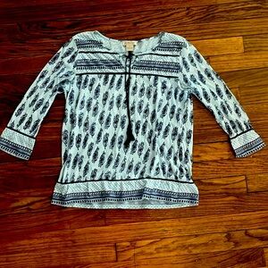 Lucky brand, blue paisley, lightweight, summer shirt